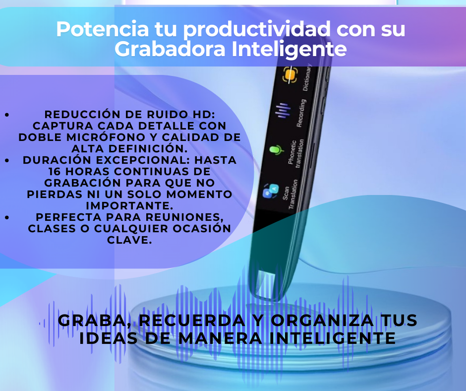Bolígrafo Traductor Inteligente sin Conexión: Escaneo de Texto, Lectura en 112 Idiomas y Diccionario Ideal para Estudiantes y Profesores.