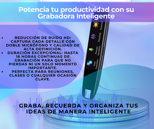 Bolígrafo Traductor Inteligente sin Conexión: Escaneo de Texto, Lectura en 112 Idiomas y Diccionario Ideal para Estudiantes y Profesores.