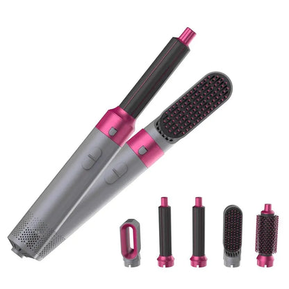 Professional Air Hair Styler 5 en 1: Cepillo de Aire Caliente 1000W para Secado, Rizado y Alisado con Bajo Ruido